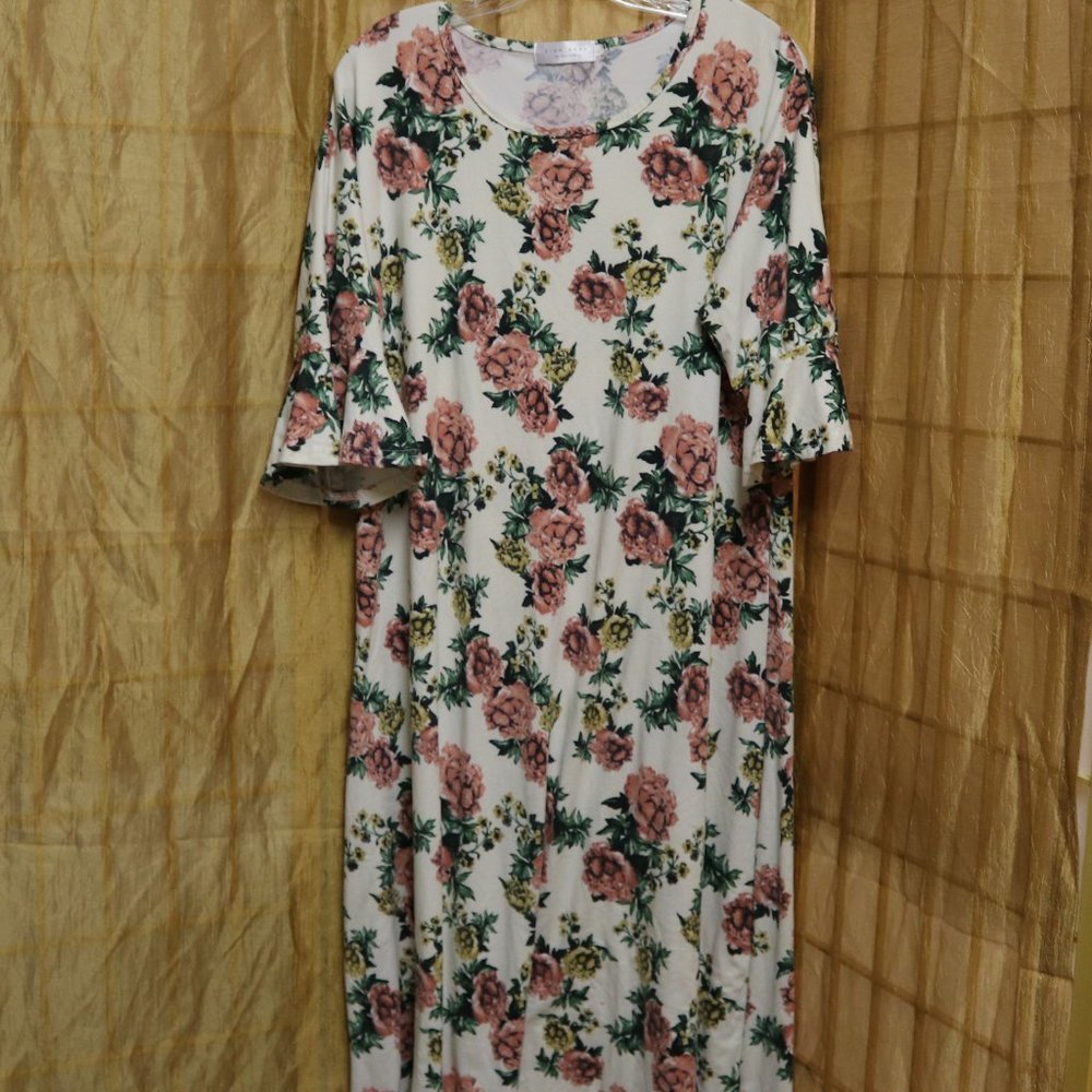 Sign Here Floral White Dress #383